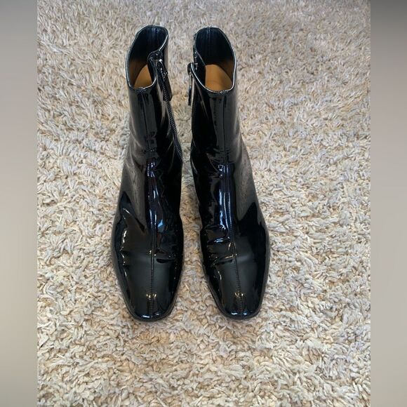 Christian Louboutin Palace black patent leather ankle boots Size 35.5 - Picture 2 of 11
